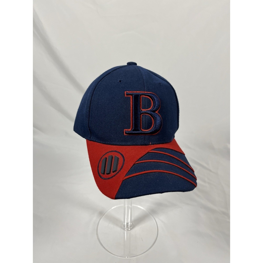 Boston B Hat City Hunter Blue Red Adjustable Baseball Cap Mens OSFM